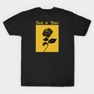 Black Rose T-shirt " Rest in Peace " T-Shirt